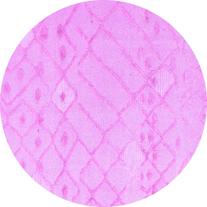 Round Solid Purple Modern Rug, abs4834pur