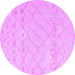 Round Solid Purple Modern Rug, abs4834pur