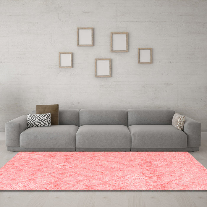 Modern Red Washable Rugs