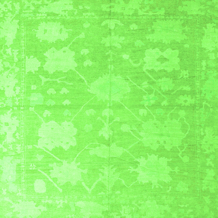Square Machine Washable Abstract Green Modern Area Rugs, wshabs4835grn