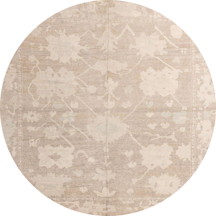 Round Machine Washable Abstract Deep Peach Orange Rug, wshabs4835
