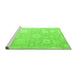 Sideview of Machine Washable Abstract Green Modern Area Rugs, wshabs4835grn