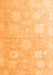 Machine Washable Abstract Orange Modern Area Rugs, wshabs4835org