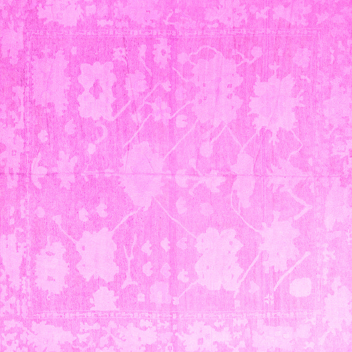 Square Machine Washable Abstract Pink Modern Rug, wshabs4835pnk