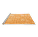 Sideview of Machine Washable Abstract Orange Modern Area Rugs, wshabs4835org