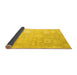 Sideview of Abstract Yellow Modern Rug, abs4835yw