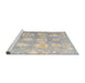 Sideview of Machine Washable Abstract Dark Gray Rug, wshabs4836