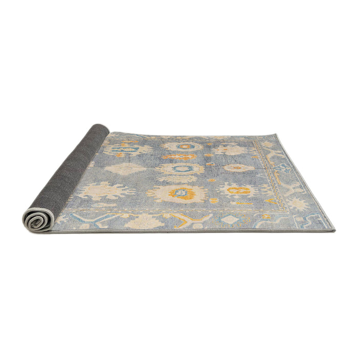 Sideview of Abstract Dark Gray Modern Rug, abs4836