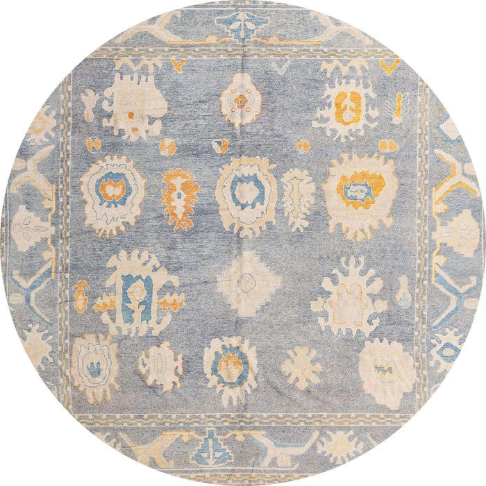 Round Machine Washable Abstract Dark Gray Rug, wshabs4836
