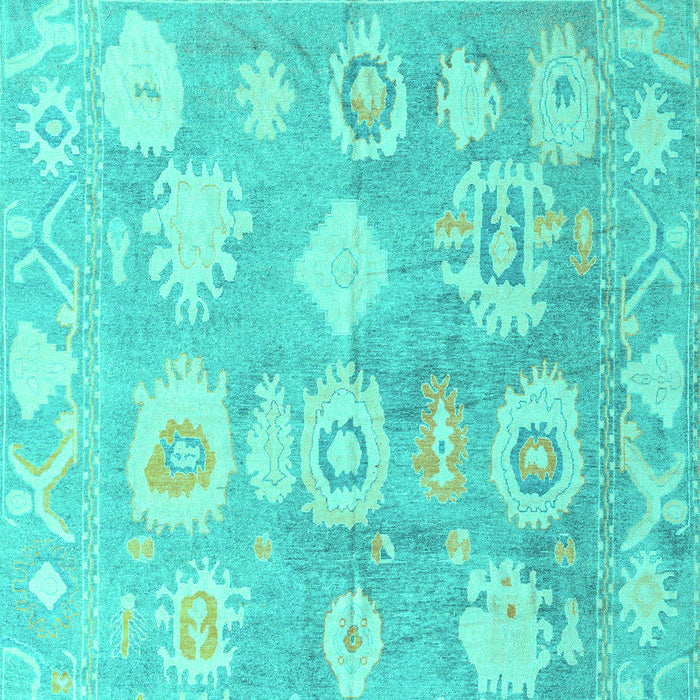 Machine Washable Abstract Turquoise Modern Area Rugs, wshabs4836turq