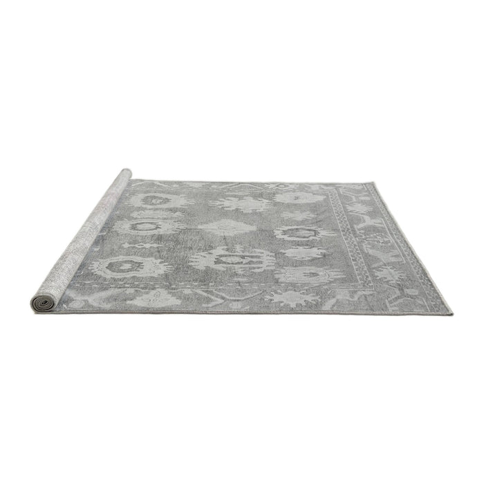 Sideview of Machine Washable Abstract Gray Modern Rug, wshabs4836gry