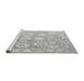 Sideview of Machine Washable Abstract Gray Modern Rug, wshabs4836gry