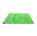 Sideview of Machine Washable Abstract Green Modern Area Rugs, wshabs4836grn