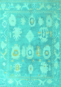 Abstract Turquoise Modern Rug, abs4836turq