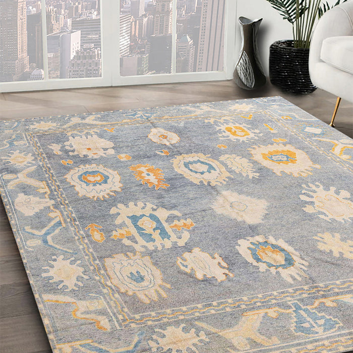 Machine Washable Abstract Dark Gray Rug in a Family Room, wshabs4836