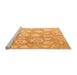 Sideview of Machine Washable Abstract Orange Modern Area Rugs, wshabs4836org