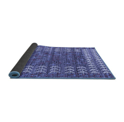 Sideview of Abstract Blue Modern Rug, abs4837blu