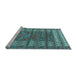 Sideview of Machine Washable Abstract Light Blue Modern Rug, wshabs4837lblu