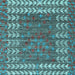 Square Machine Washable Abstract Light Blue Modern Rug, wshabs4837lblu