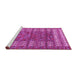 Sideview of Machine Washable Abstract Pink Modern Rug, wshabs4837pnk