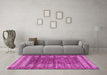 Machine Washable Abstract Pink Modern Rug in a Living Room, wshabs4837pnk