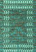 Machine Washable Abstract Turquoise Modern Area Rugs, wshabs4837turq