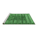 Sideview of Machine Washable Abstract Emerald Green Modern Area Rugs, wshabs4837emgrn