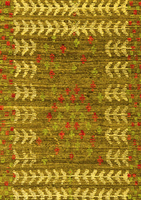 Abstract Yellow Modern Rug, abs4837yw