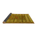 Sideview of Abstract Yellow Modern Rug, abs4837yw