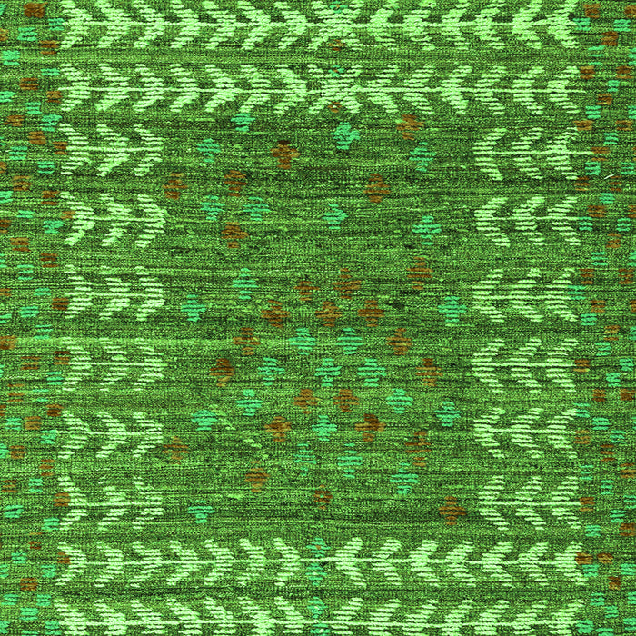 Square Abstract Green Modern Rug, abs4837grn