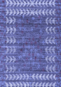 Abstract Blue Modern Rug, abs4837blu
