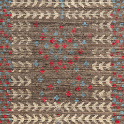 Square Machine Washable Abstract Camel Brown Rug, wshabs4837