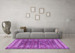 Machine Washable Abstract Purple Modern Area Rugs in a Living Room, wshabs4837pur