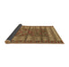 Sideview of Abstract Brown Modern Rug, abs4837brn