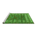 Sideview of Machine Washable Abstract Green Modern Area Rugs, wshabs4837grn