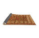 Sideview of Abstract Orange Modern Rug, abs4837org