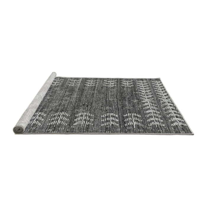 Sideview of Machine Washable Abstract Gray Modern Rug, wshabs4837gry