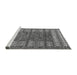 Sideview of Machine Washable Abstract Gray Modern Rug, wshabs4837gry