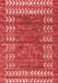 Abstract Red Modern Area Rugs