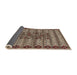 Sideview of Abstract Camel Brown Modern Rug, abs4838