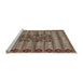 Sideview of Machine Washable Abstract Camel Brown Rug, wshabs4838