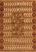 Machine Washable Abstract Orange Modern Area Rugs, wshabs4838org