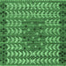 Square Machine Washable Abstract Emerald Green Modern Area Rugs, wshabs4838emgrn