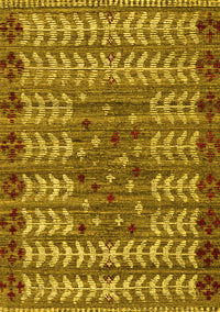 Abstract Yellow Modern Rug, abs4838yw