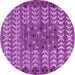 Round Machine Washable Abstract Purple Modern Area Rugs, wshabs4838pur