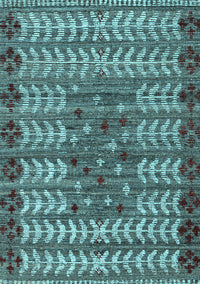 Abstract Light Blue Modern Rug, abs4838lblu