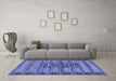 Machine Washable Abstract Blue Modern Rug in a Living Room, wshabs4838blu