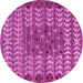 Round Machine Washable Abstract Pink Modern Rug, wshabs4838pnk