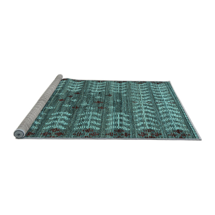 Sideview of Machine Washable Abstract Light Blue Modern Rug, wshabs4838lblu
