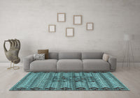 Machine Washable Abstract Light Blue Modern Rug, wshabs4838lblu